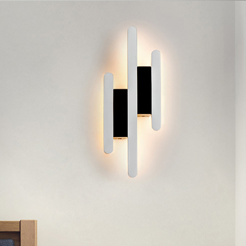 Modern Linear Led Wall Sconce In Acrylic White - Mounted Bedside Light Warm/White 12.5/16.5/20.5 H