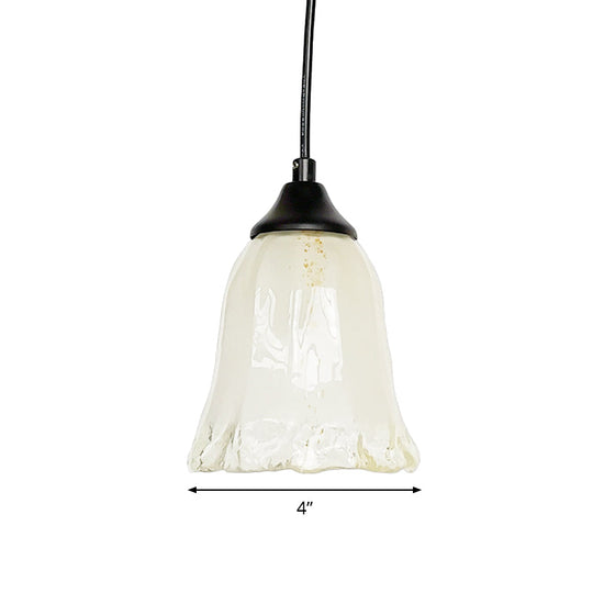 Modern Black Pendant Lamp with White Glass Shade - Perfect for Living Room