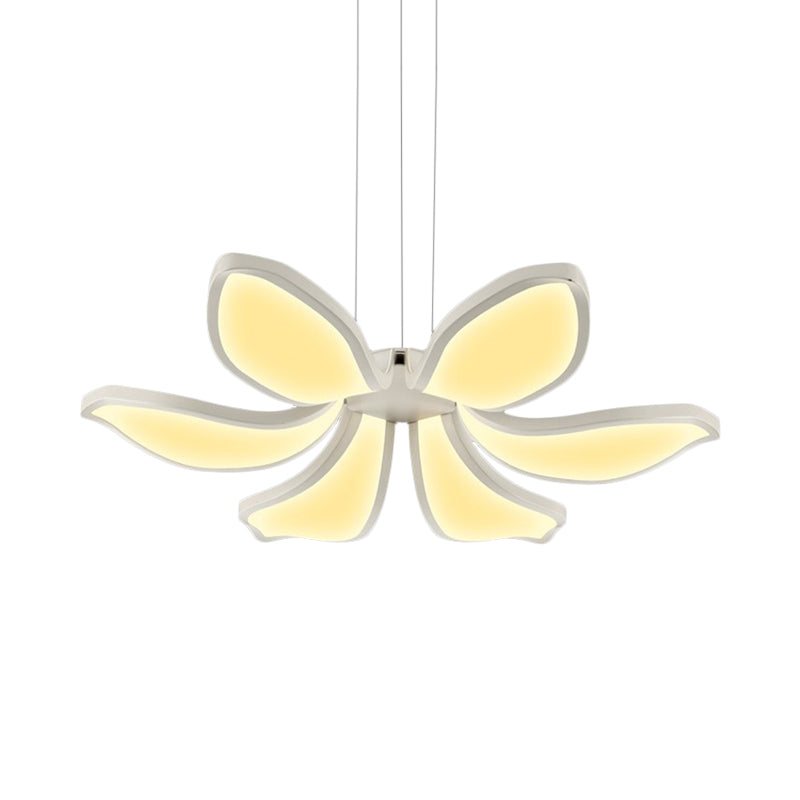 Contemporary Acrylic Chandelier Light - Flower Shape 6/8 Lights Led Hanging Ceiling Lamp