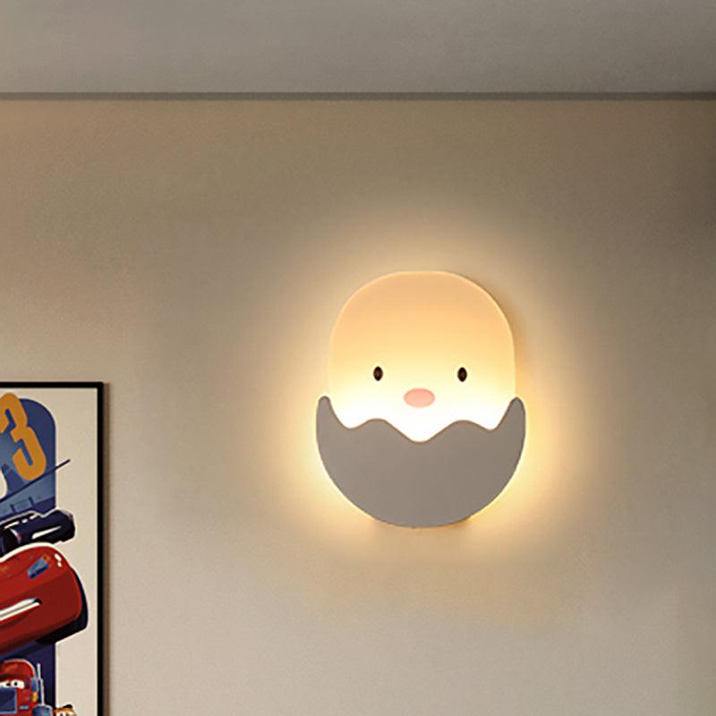 Hatched Chick Wall Light - Cute Acrylic Sconce For Kids Room Or Dining Area