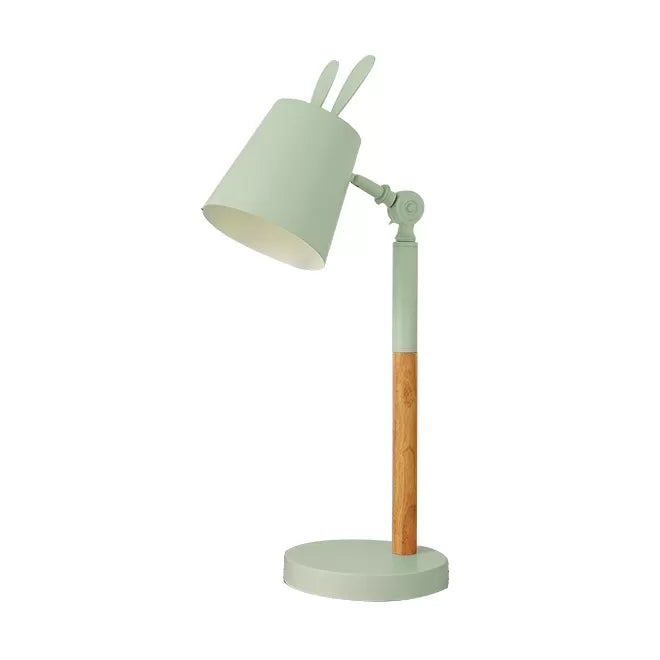 Rotatable Metal Bunny Desk Light: Perfect For Dormitory And Bedroom Study Green
