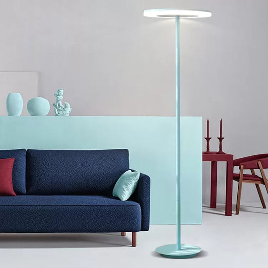 Stylish Nordic Metal Candy Colored Floor Lamp For Living Room Blue