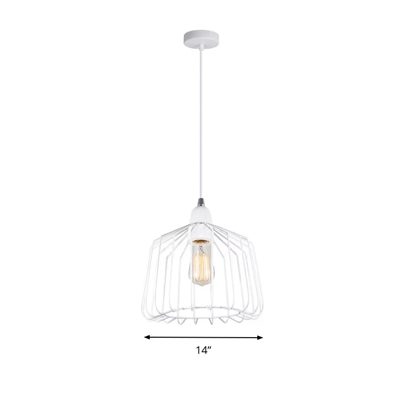White Minimalist Metallic Pendulum Light: Stylish 1-Light Hanging Lamp Kit For Bedrooms
