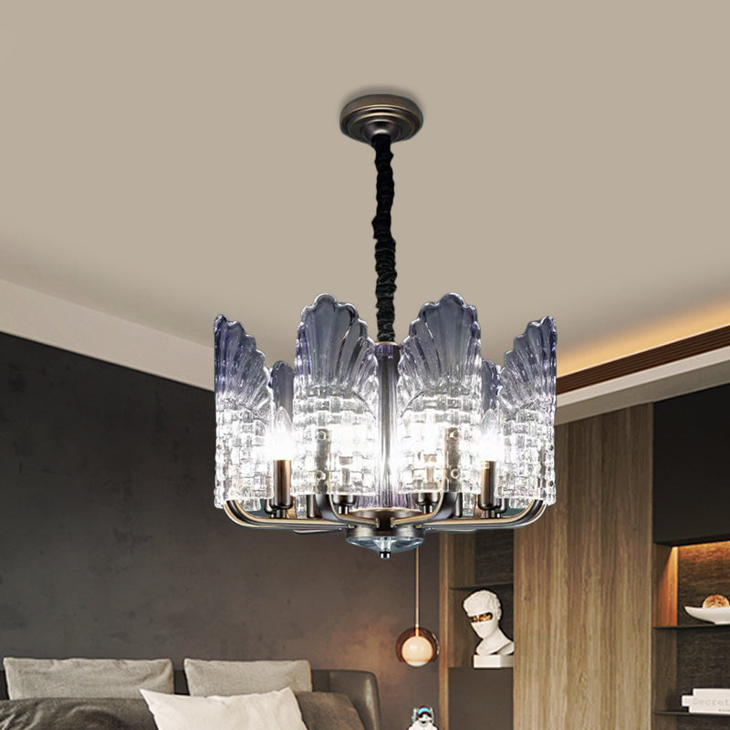 Contemporary Crystal And Metal Chandelier With Radial Lights In Brass Finish - 8/9/10 Lamps 9 /