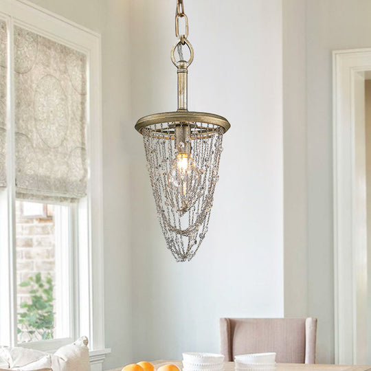 Gold Chandelier Light - Nordic Circular Metal Ceiling Fixture With Iron Mesh And Crystal Accent
