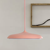 Modern Metal Pendant Light With White/Pink/Yellow Shade - 10/16 Diameter Warm/White Lighting Pink /