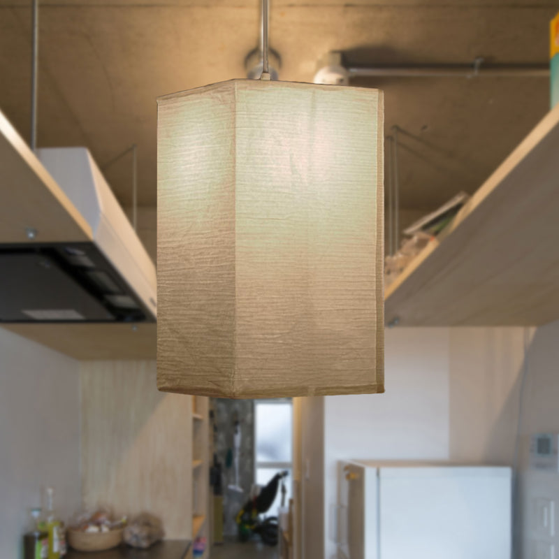 8.5"/11.5"/16.5" Wide Lantern Suspension Pendant Traditional Paper White 1 Light Hanging Pendant Lamp