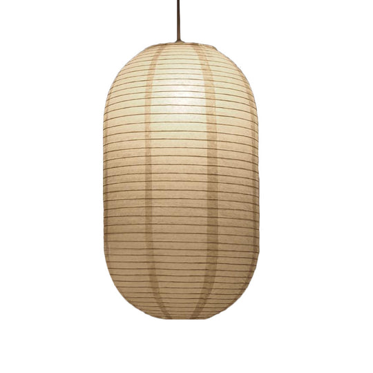 8.5"/11.5"/16.5" Wide Lantern Suspension Pendant Traditional Paper White 1 Light Hanging Pendant Lamp