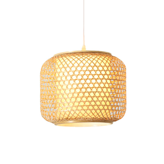 Rustic Wooden Bucket Pendant Light - Perfect For Restaurants