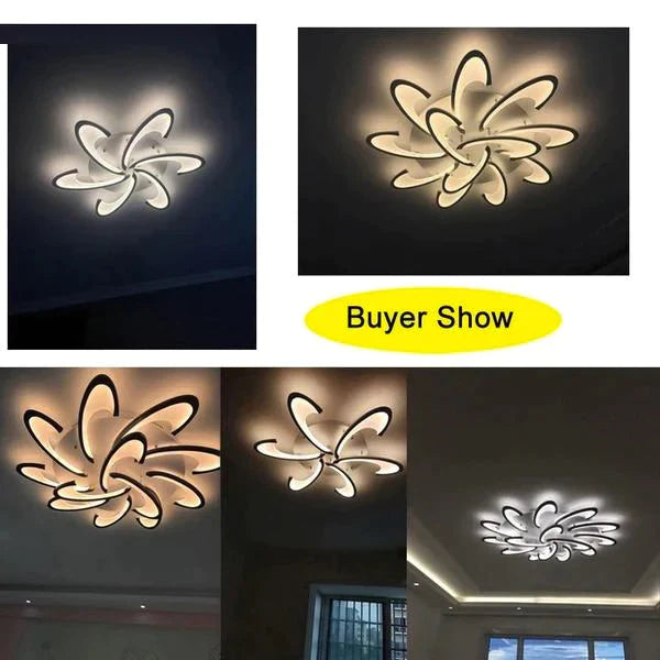 Remote Control Led Ceiling Lights With Ultra-Thin Acrylic Flush Mount Lamp
