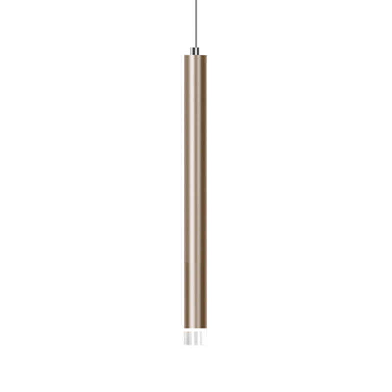 Modern Gold Flute Ceiling Pendant Light for Bar Counter - LED, Warm/White Light - 12"/19.5"/23.5" Height