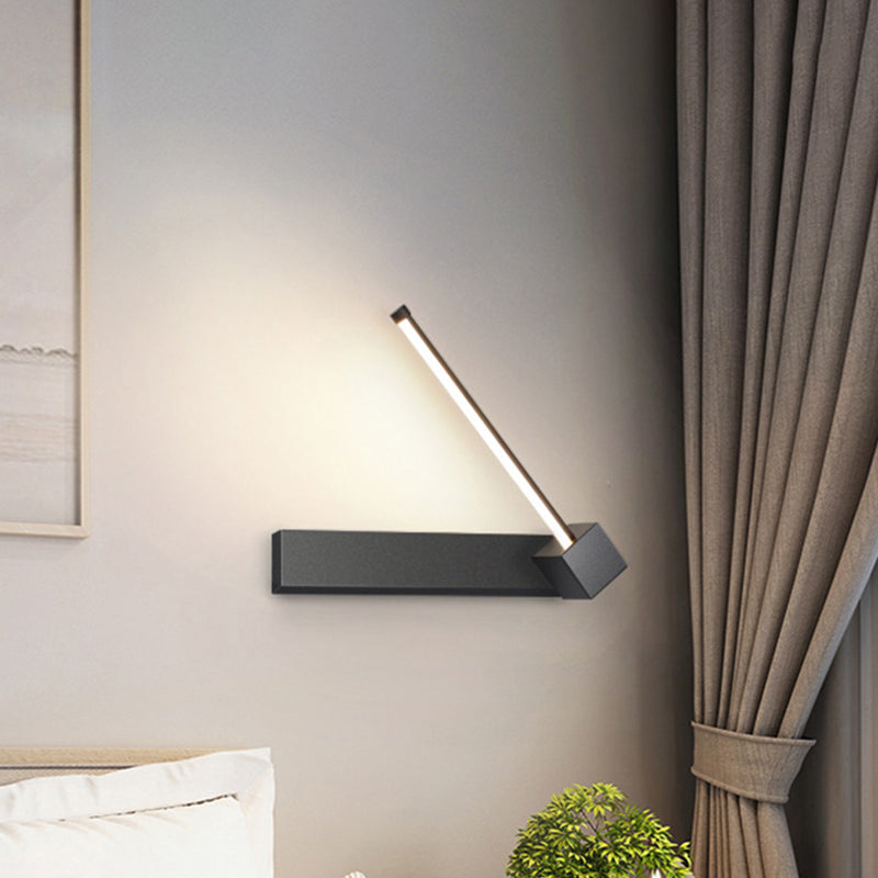 Rotatable Led Sconce: Modern White/Black Finish With Acrylic Shade For Wall Lighting In Warm/White