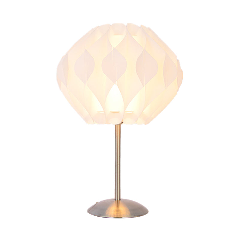 Modern White Led Nightstand Lamp - Blossom Table Light With Acrylic Design And Iron Base For Bedroom