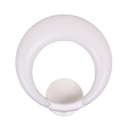 Nordic Style Led Bedside Wall Sconce - White/Black Crescent Moon Acrylic Shade