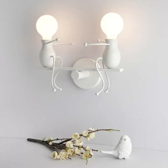 Modern Metallic Led Wall Sconce: Creative Seesaw Design 2 Lights Small Size Ideal For Bathrooms