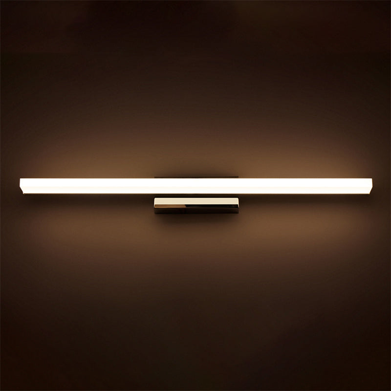 Ultra-Thin Nordic Acrylic Led Vanity Lamp - 16/20 Dia Silver Warm/White Light