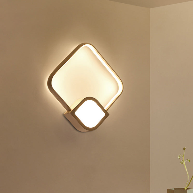 Contemporary Led White Wall Sconce Light For Living Room
