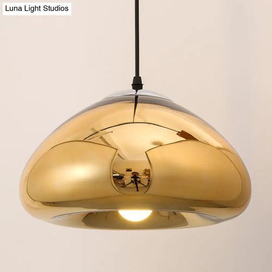 7’/12’ Doublewalled Pendant Lighting Postmodern Glass Suspension Lamp - Silver/Gold/Bronze