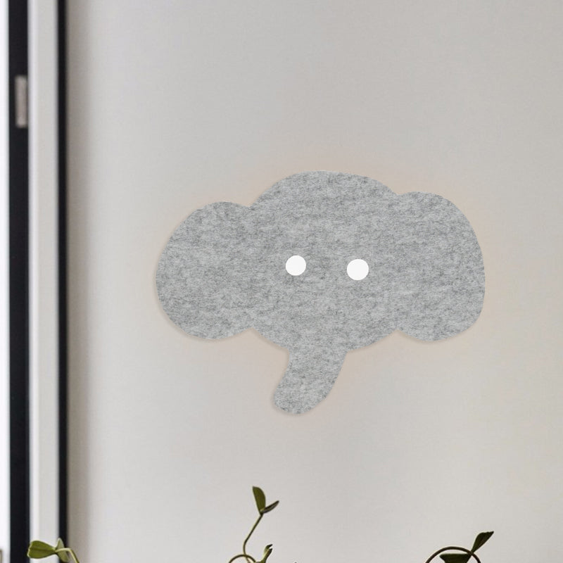 Cartoon Led Wall Lamp For Kids Bedroom With Felt Sheep Pine Tree And Airship - Available In Pink