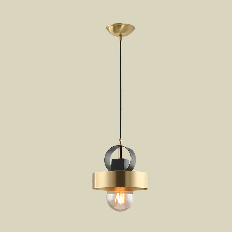 Modern Gold Pendant Light With Round Design: Ideal For Bedside Use