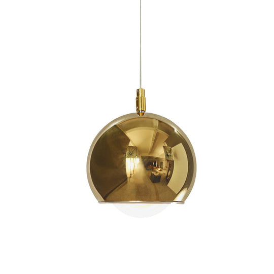 Rotatable Gold Iron Globe Pendant Lighting Kit with LED, Perfect for Modern Spaces