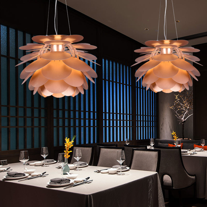 Copper Finish Pinecone Pendant Light For Contemporary Restaurant Decor