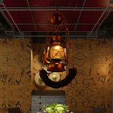 Industrial Style Hanging Lamp Kit - Clear Glass Brass Pendant Lighting With Curved Beam