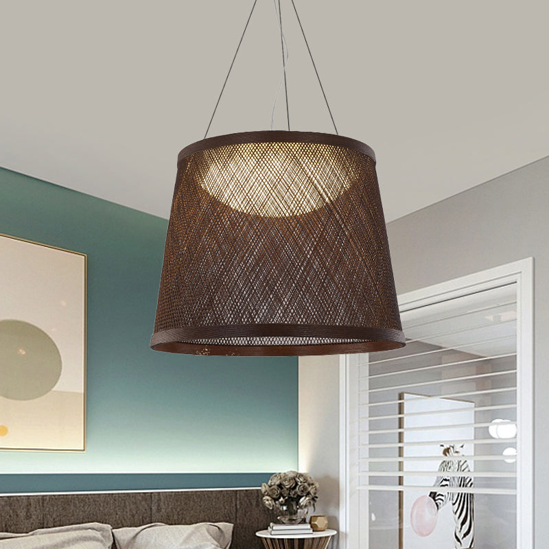 Black Drum Pendant Hanging Light For Dining Table