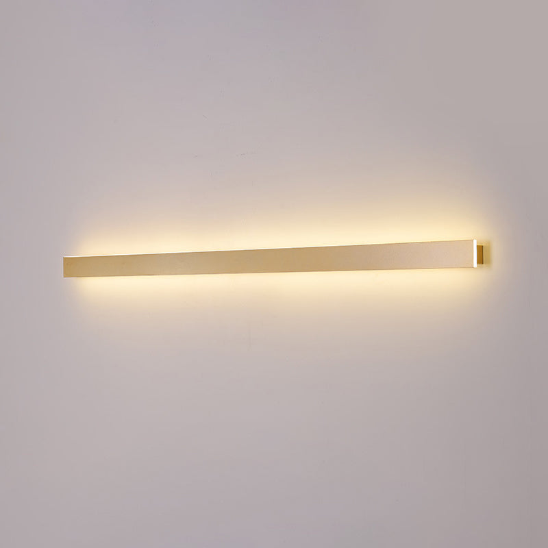 Modern Led Wall Sconce Lamp - Simple Linear Stairway Light In Gold White/Warm/Natural