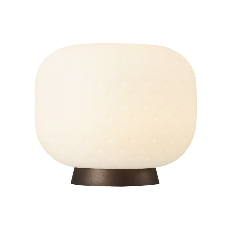 Modern White Table Lamp With Acrylic Drum Shade For Living Room Lighting