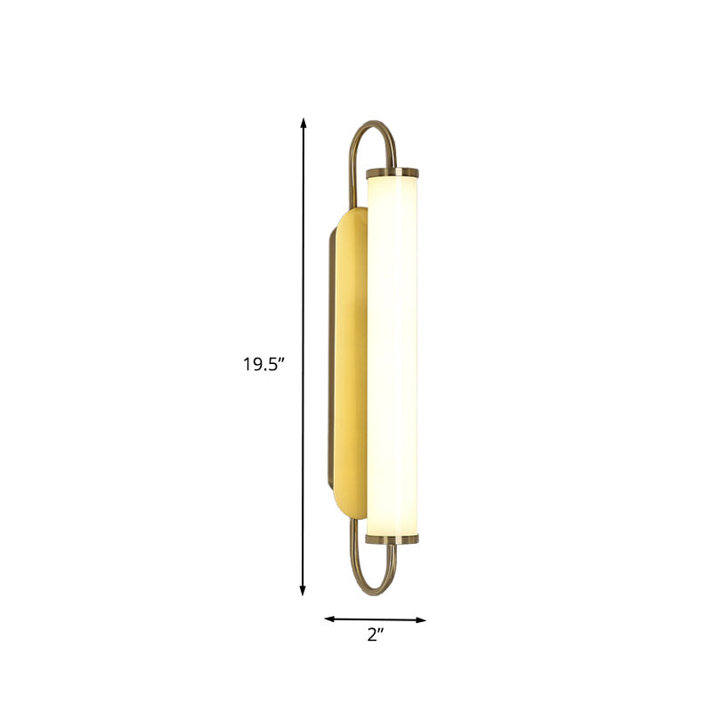 Modern Gold Led Wall Sconce With Acrylic Shade