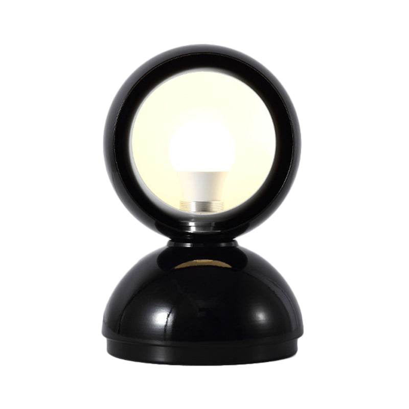 Minimalist Black Metal Desk Lamp - Semicircle Table Lighting For Bedside