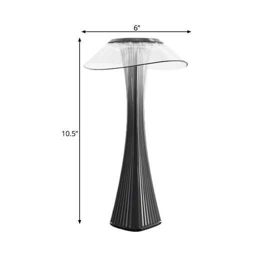 Modern Led Grey Bedside Table Lamp With Small Waist And Stylish Acrylic Lighting
