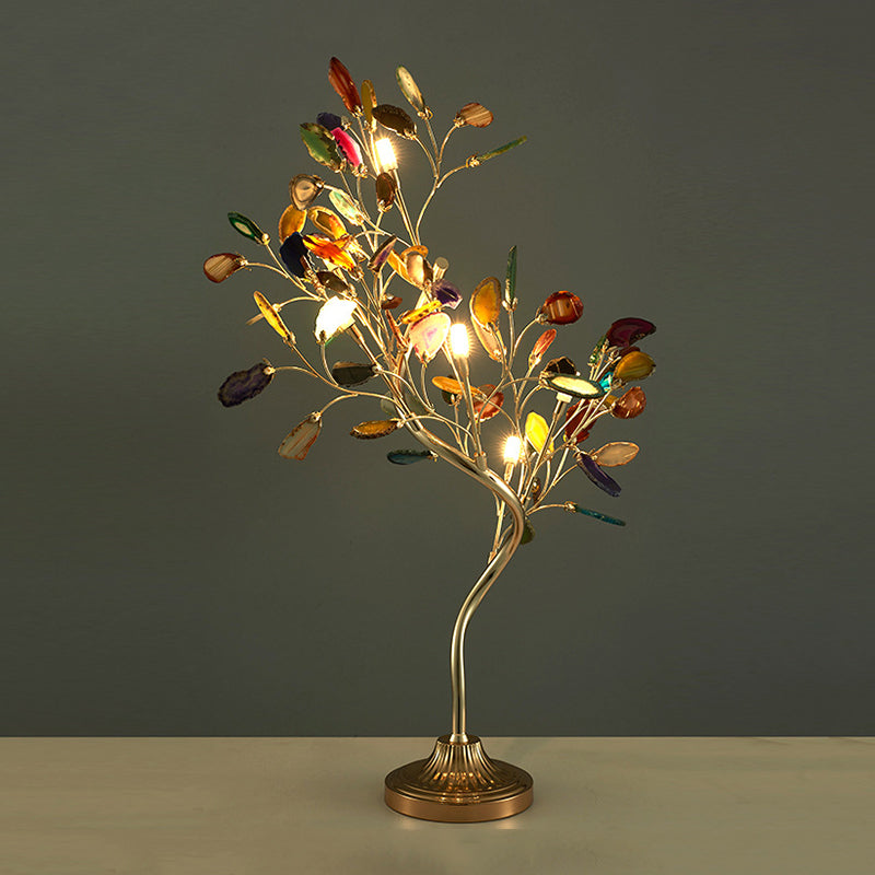 Led Rose Gold Flower Branch Acrylic Table Lamp