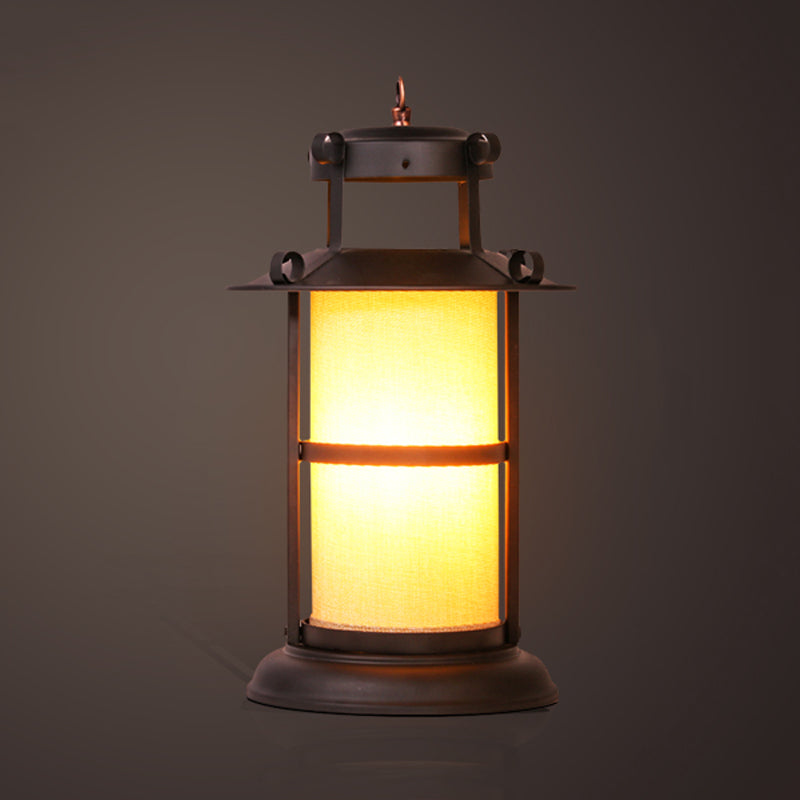 Industrial Style Brass Desk Lamp - Metal Kerosene Table Light For Dining Room