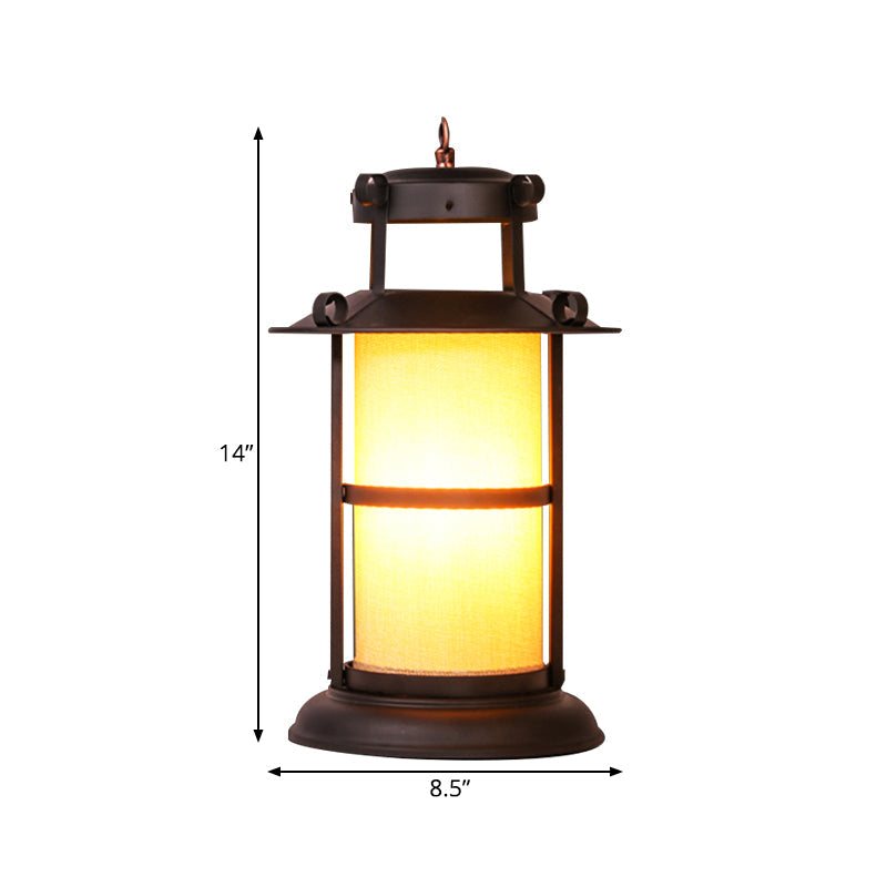 Industrial Style Brass Desk Lamp - Metal Kerosene Table Light For Dining Room