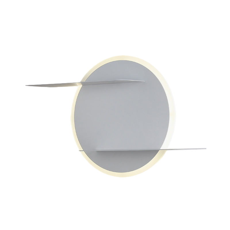 White/Grey Wall Mounted Led Sconce For Contemporary Bedroom Décor
