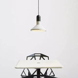 Cement Pendant Light With Conic Shade And Wood/Red/Black Finish For Industrial Table Decor