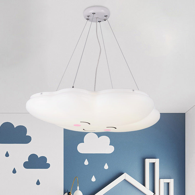 Cheerful Cloud Nursery Led Pendant Lamp White