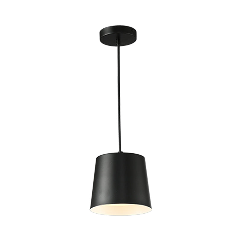 Modern LED Black Hanging Ceiling Lamp with Acrylic Diffuser - Perfect for Restaurants