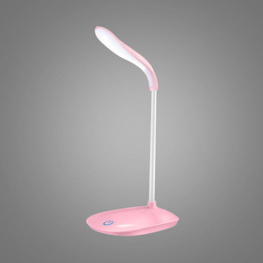 Blue/Pink/White Usb Charging Desk Lamp - Modern Touch-Sensitive Table For Reading