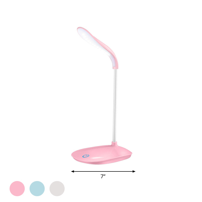 Blue/Pink/White Usb Charging Desk Lamp - Modern Touch-Sensitive Table For Reading