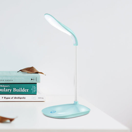 Blue/Pink/White Usb Charging Desk Lamp - Modern Touch-Sensitive Table For Reading