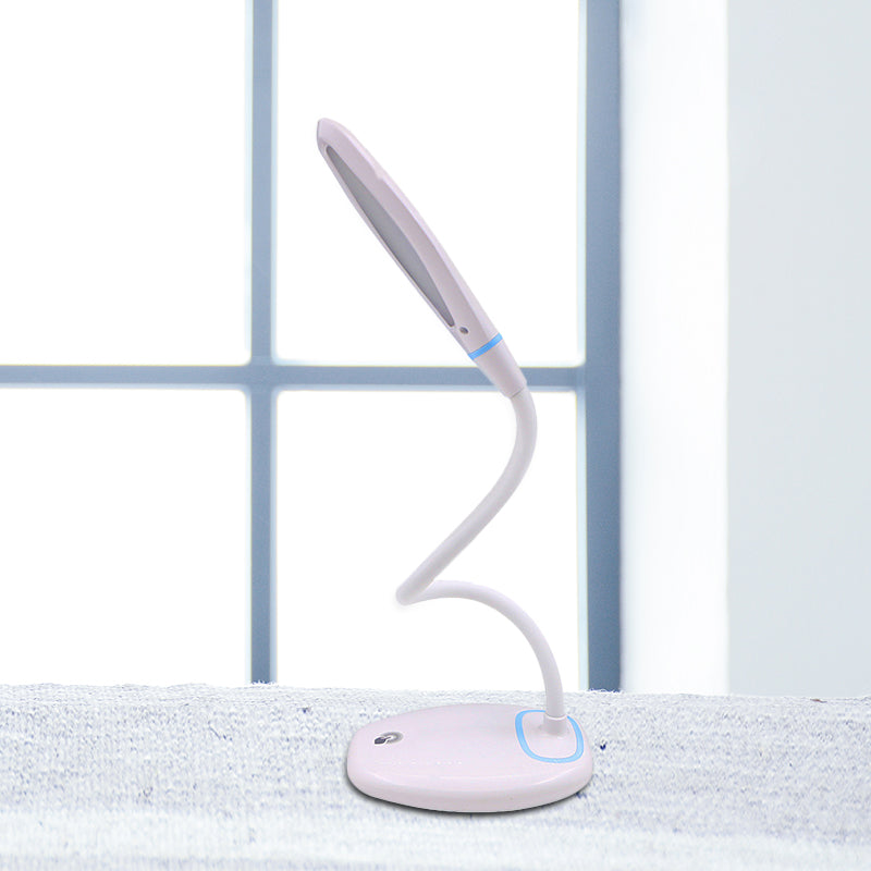 Smart Touch Stepless Dimmable Led Desk Lamp: Flexible Usb Reading Light White