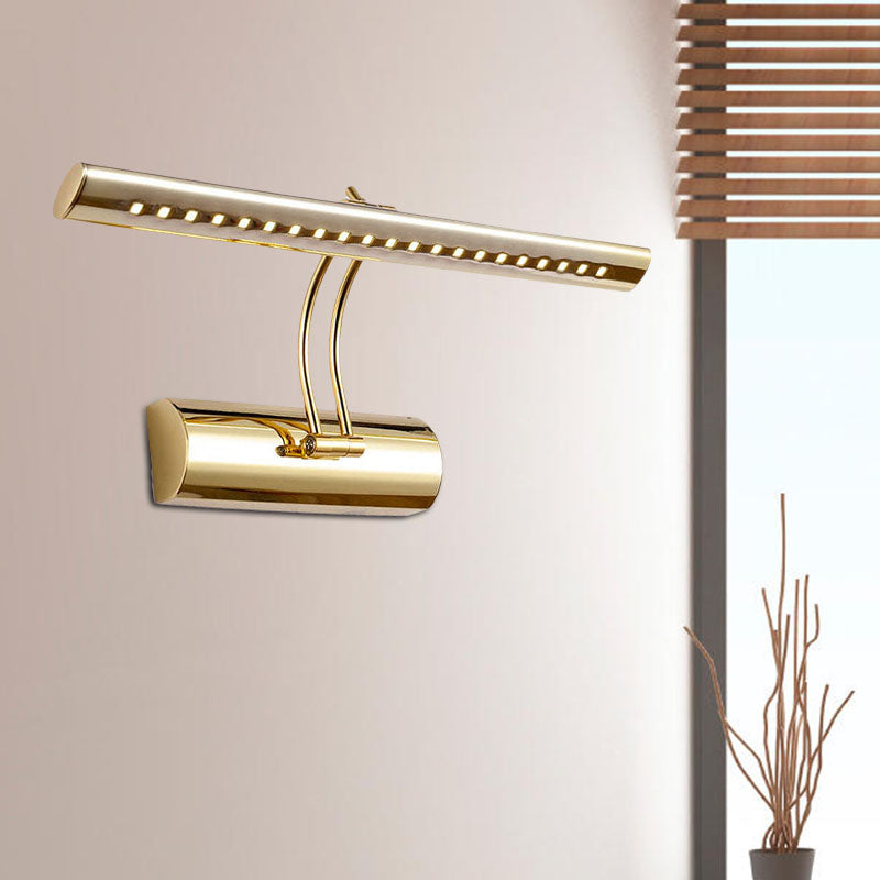 16/21.5 Modern Metal Led Bathroom Vanity Wall Sconce In Gold Finish