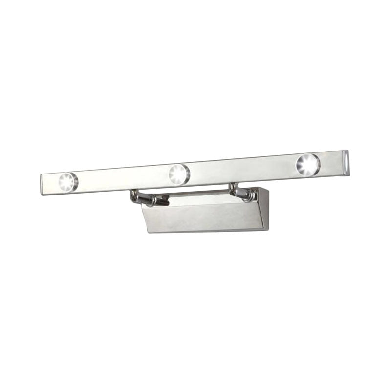 Led Bathroom Vanity Lamp With Stainless Steel Shade - Chrome Wall Light Fixture Warm/White