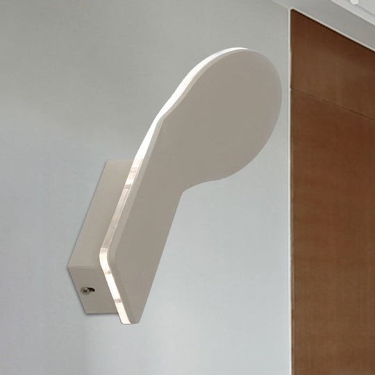 Modern Aluminum Bend Wall Sconce With Led & White Finish - Choose From 3 Light Settings / Natural