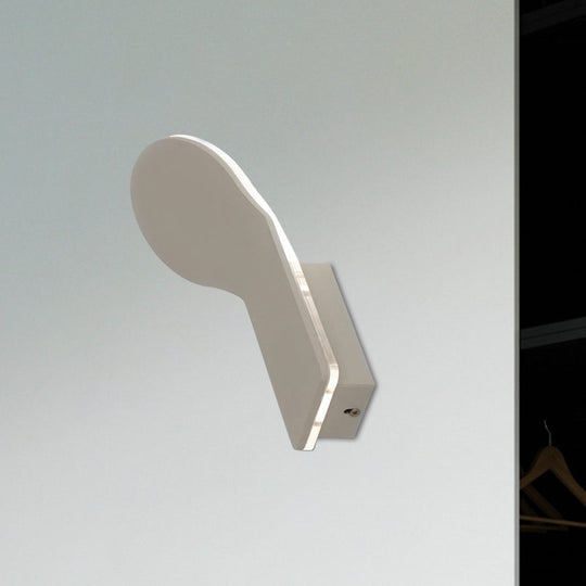 Modern Aluminum Bend Wall Sconce With Led & White Finish - Choose From 3 Light Settings