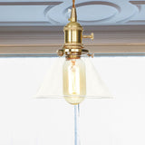 Clear Glass Cone Pendant Light Height Adjustable 1 Ideal For Kitchen