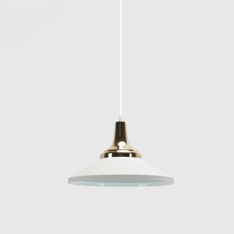 Modern Aluminum Pendant Light for Hotel Kitchen - Sleek Shallow Cone Design